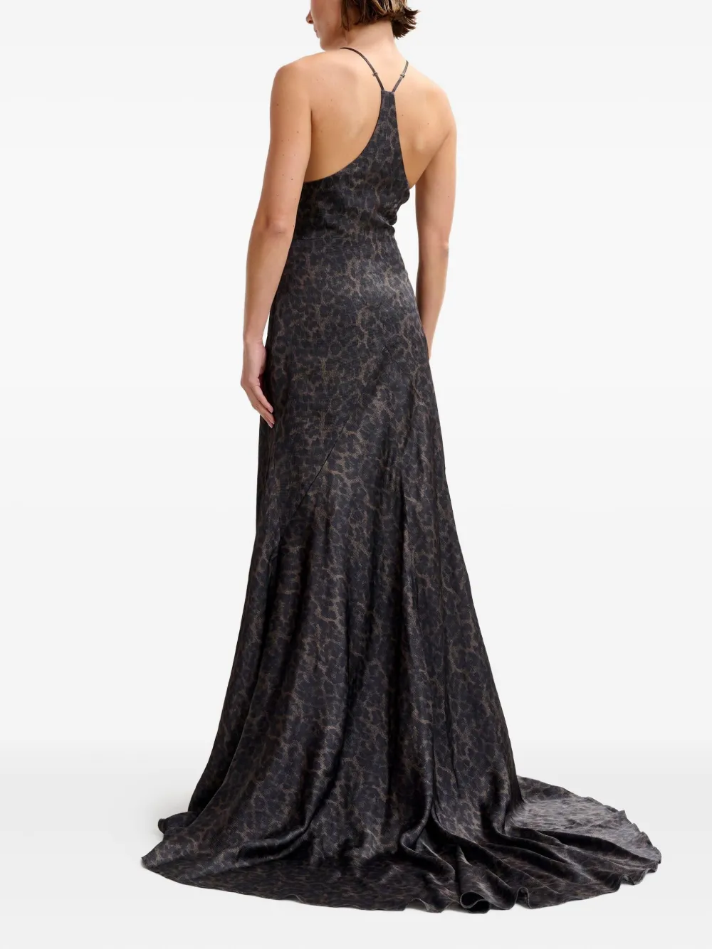 Essentiel Antwerp Idont Leopard-print Maxi Dress In Blue