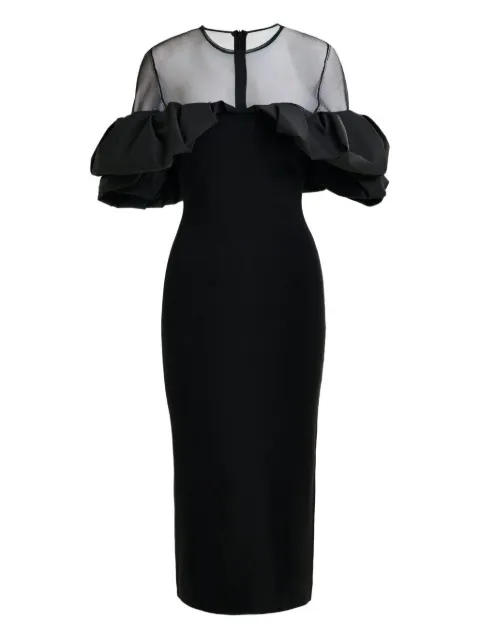 Essentiel Antwerp Isatis ruffled tulle midi dress