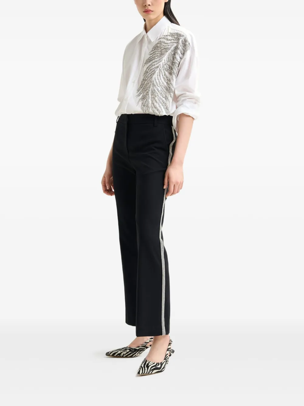 Essentiel Antwerp Iliza blouse met veren detail Wit