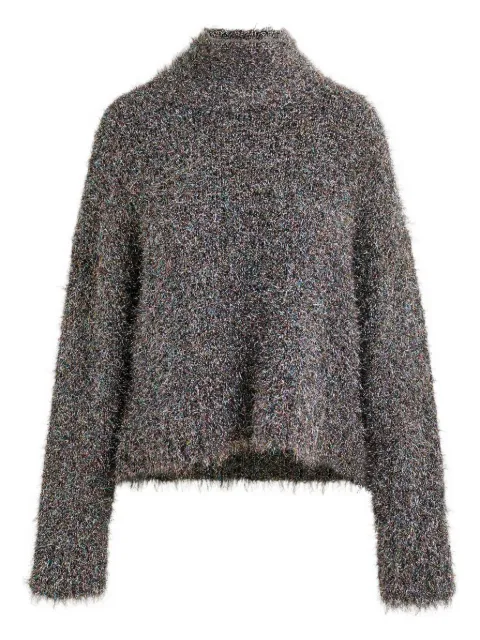 Essentiel Antwerp Istrana metallic pussy-bow sweater