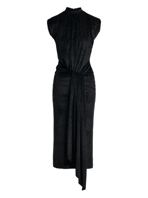 Essentiel Antwerp Inche dots mock neck midi dress