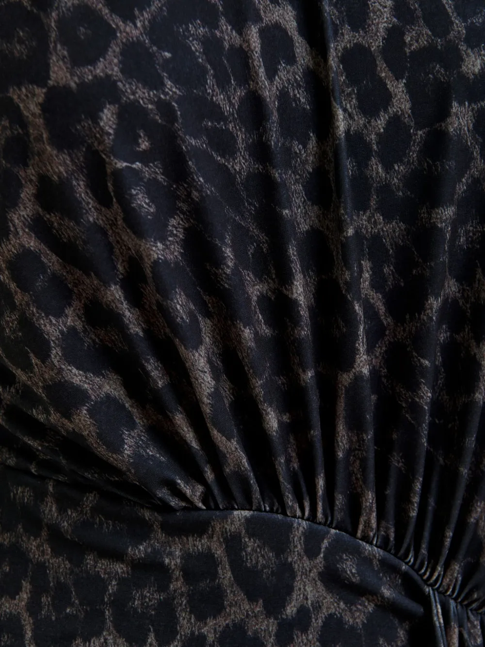 Essentiel Antwerp Imortel Turtleneck Leopard-print Mini Dress In Black