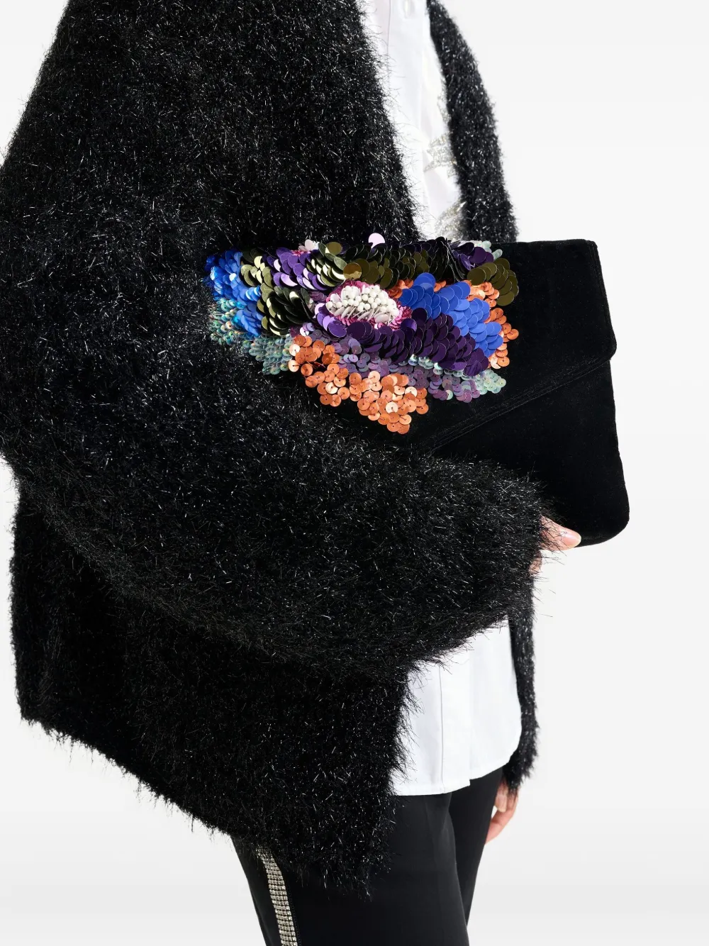 Essentiel Antwerp Intensify sequins beads clutch bag | Image 2