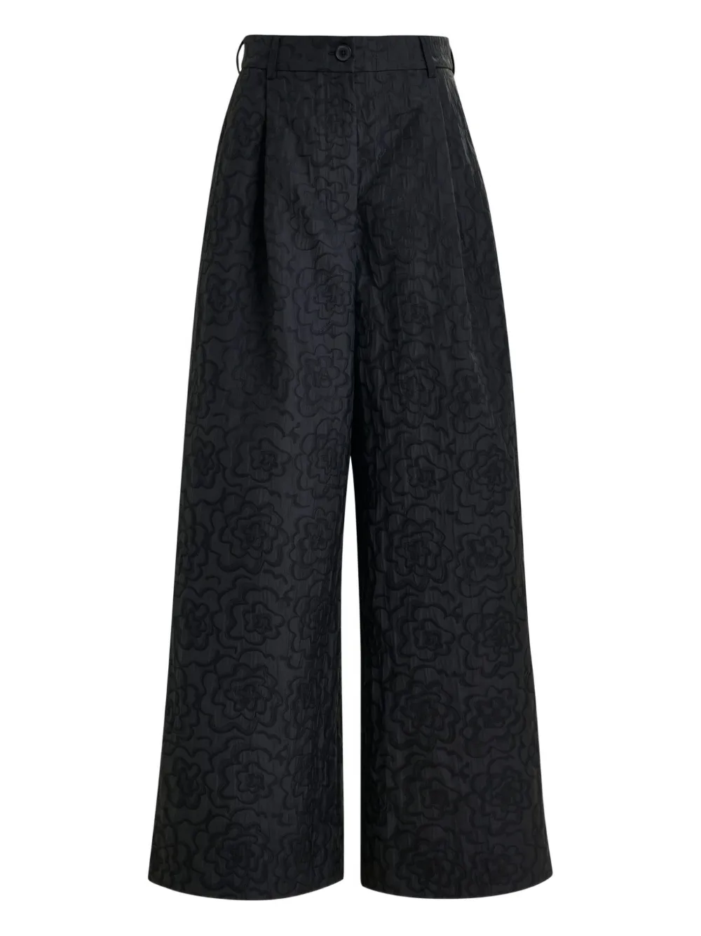 Essentiel Antwerp Instore Jacquard Pleated Trousers In Black