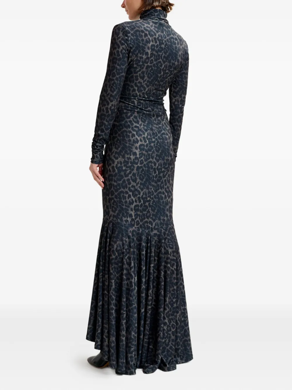 Essentiel Antwerp Ibys Ruched Asymmetric Maxi Dress In Black