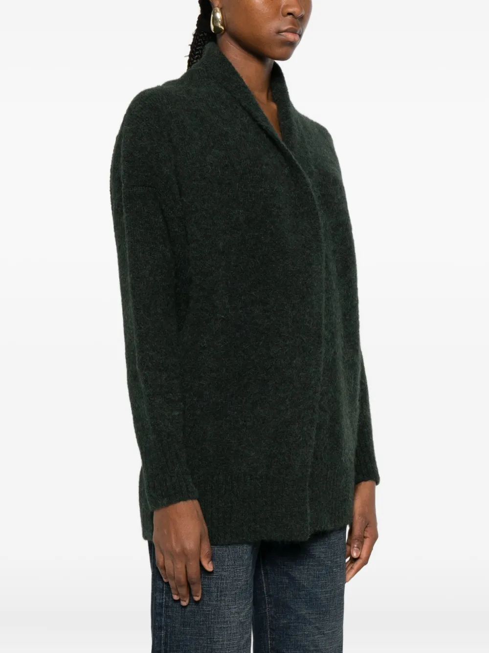 Susanne Bommer Cardigan Mit Schalkragen In Green