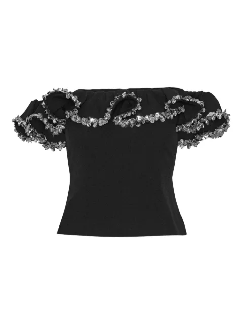 ROTATE BIRGER CHRISTENSEN crepe ruffle top