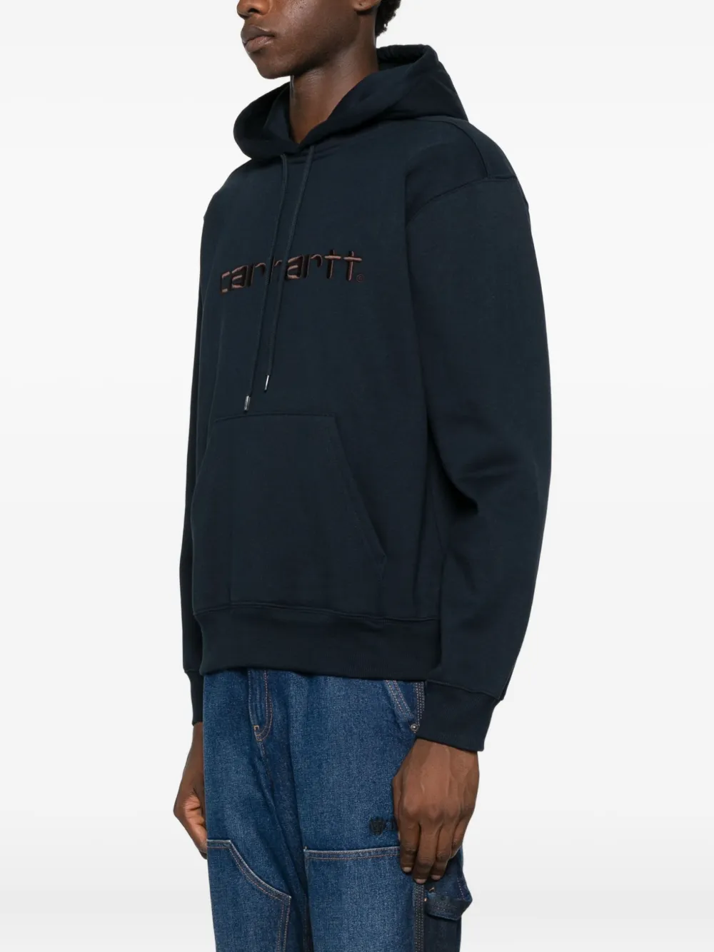 Carhartt WIP Hoodie met geborduurd logo Blauw