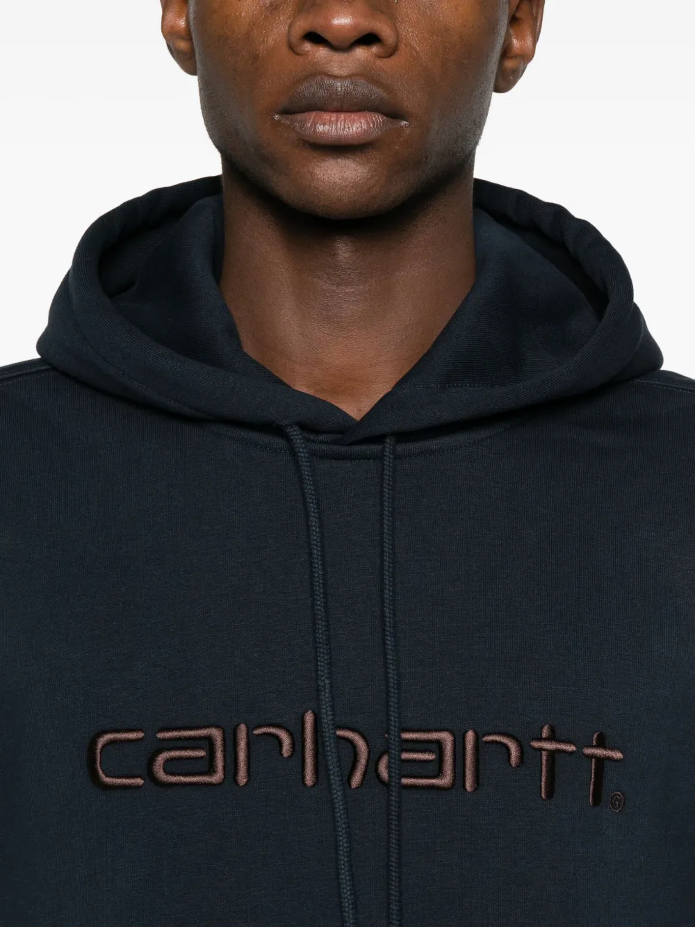 Carhartt WIP Hoodie met geborduurd logo Blauw