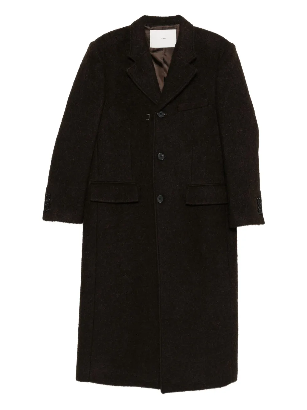 Dunst Wool Single-breasted Coat In Brown