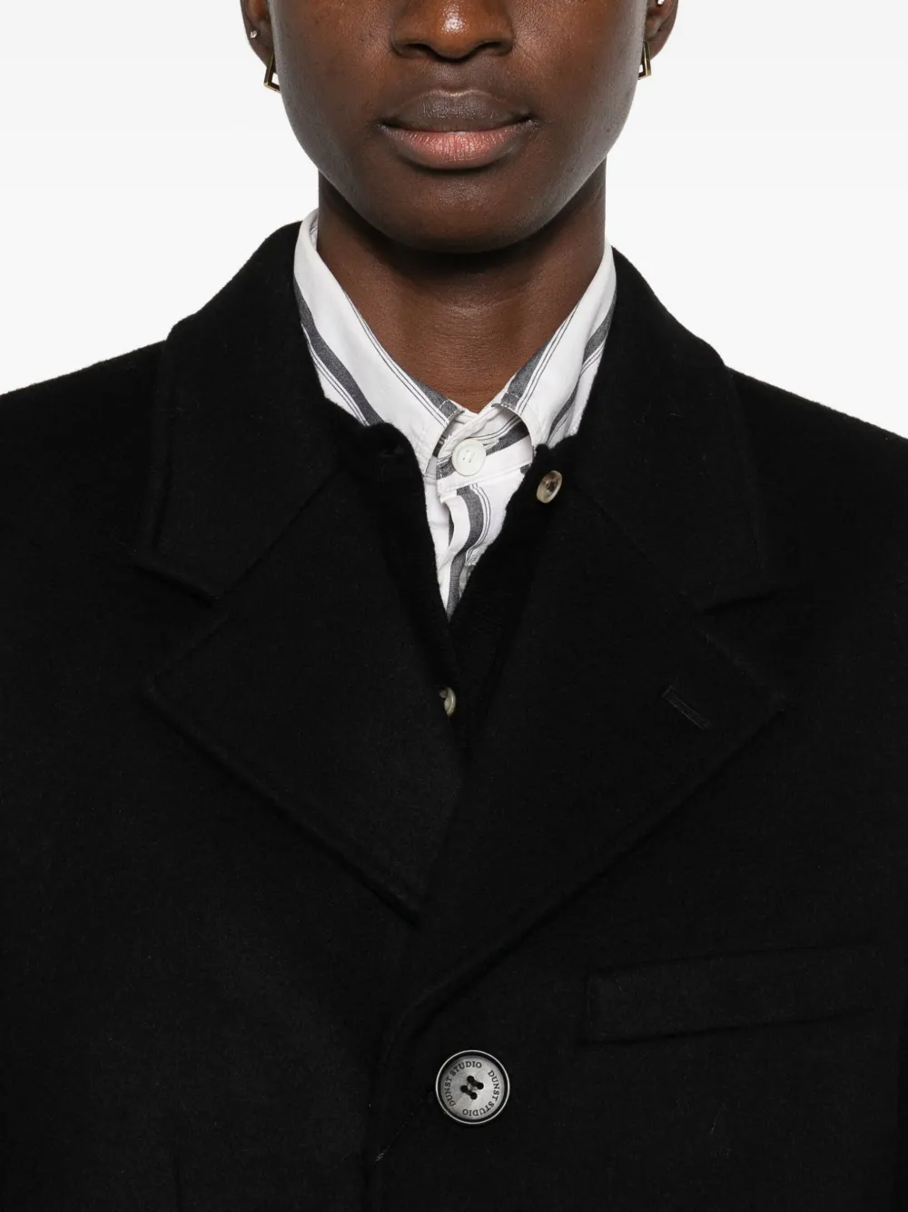 Dunst Single-breasted Coat In Black