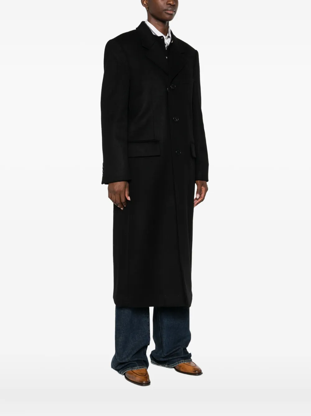 Dunst Single-breasted Coat In Black