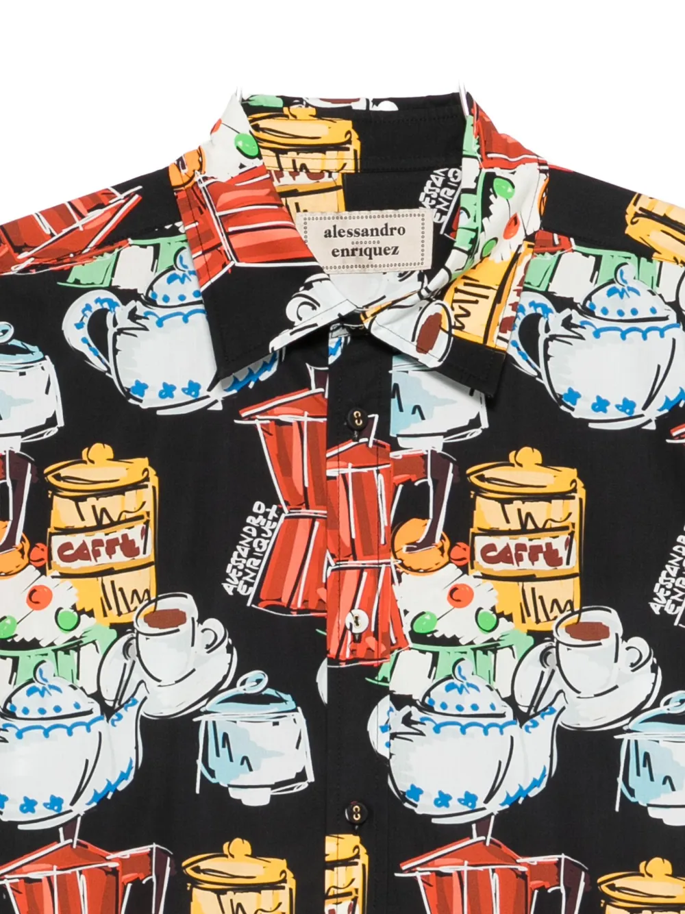 Alessandro Enriquez Multicolor Graphic-print Shirt In Multi