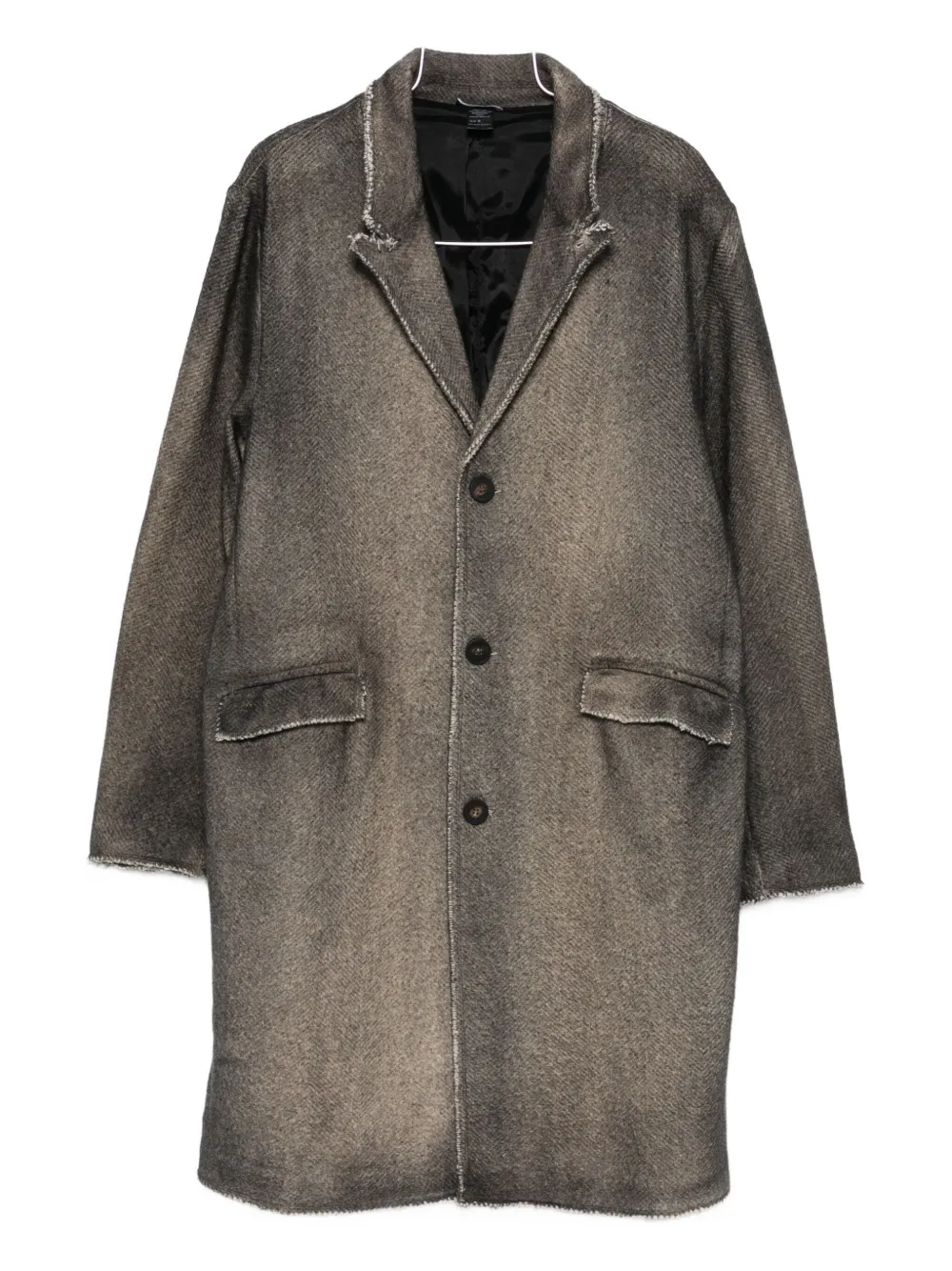 Avant Toi Wool Single-breasted Coat In Brown