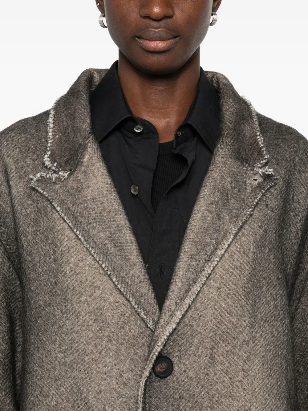 Avant Toi Wool Single-breasted Coat In Brown