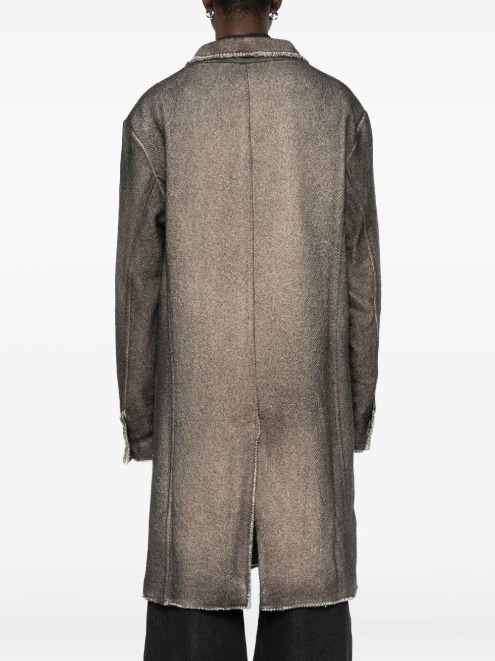 Avant Toi Wool Single-breasted Coat In Brown