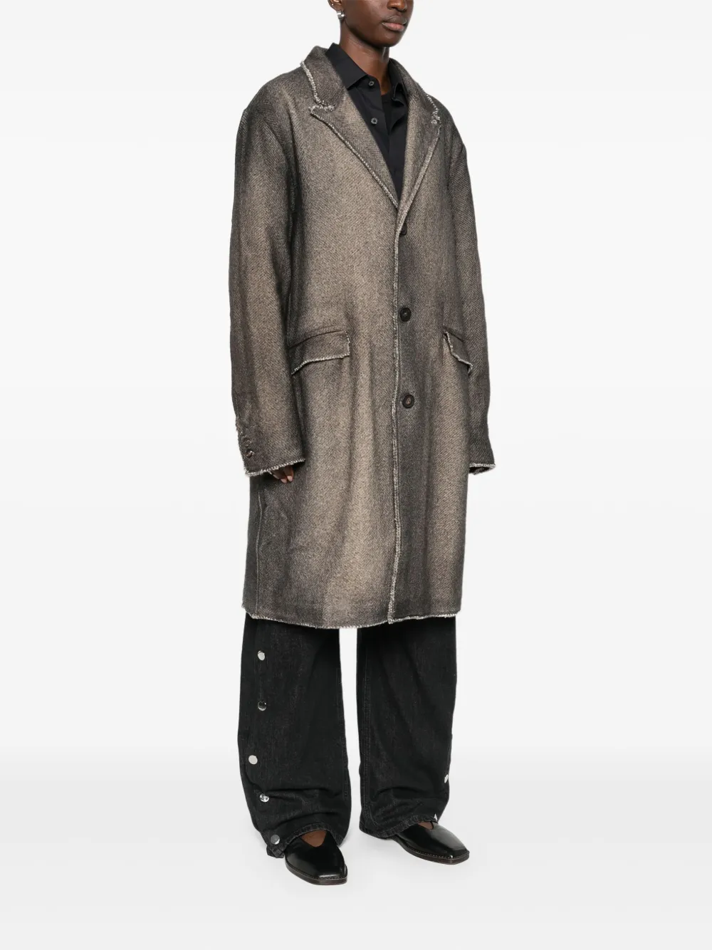 Avant Toi Jas met enkele rij knopen Bruin