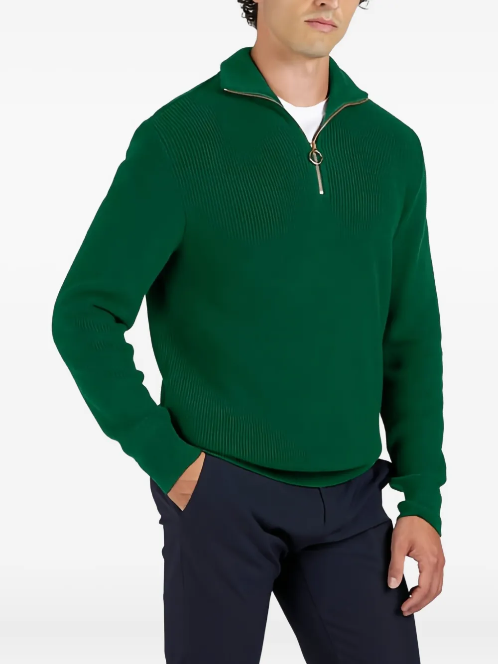 Paul & Shark half-zip sweater - Groen