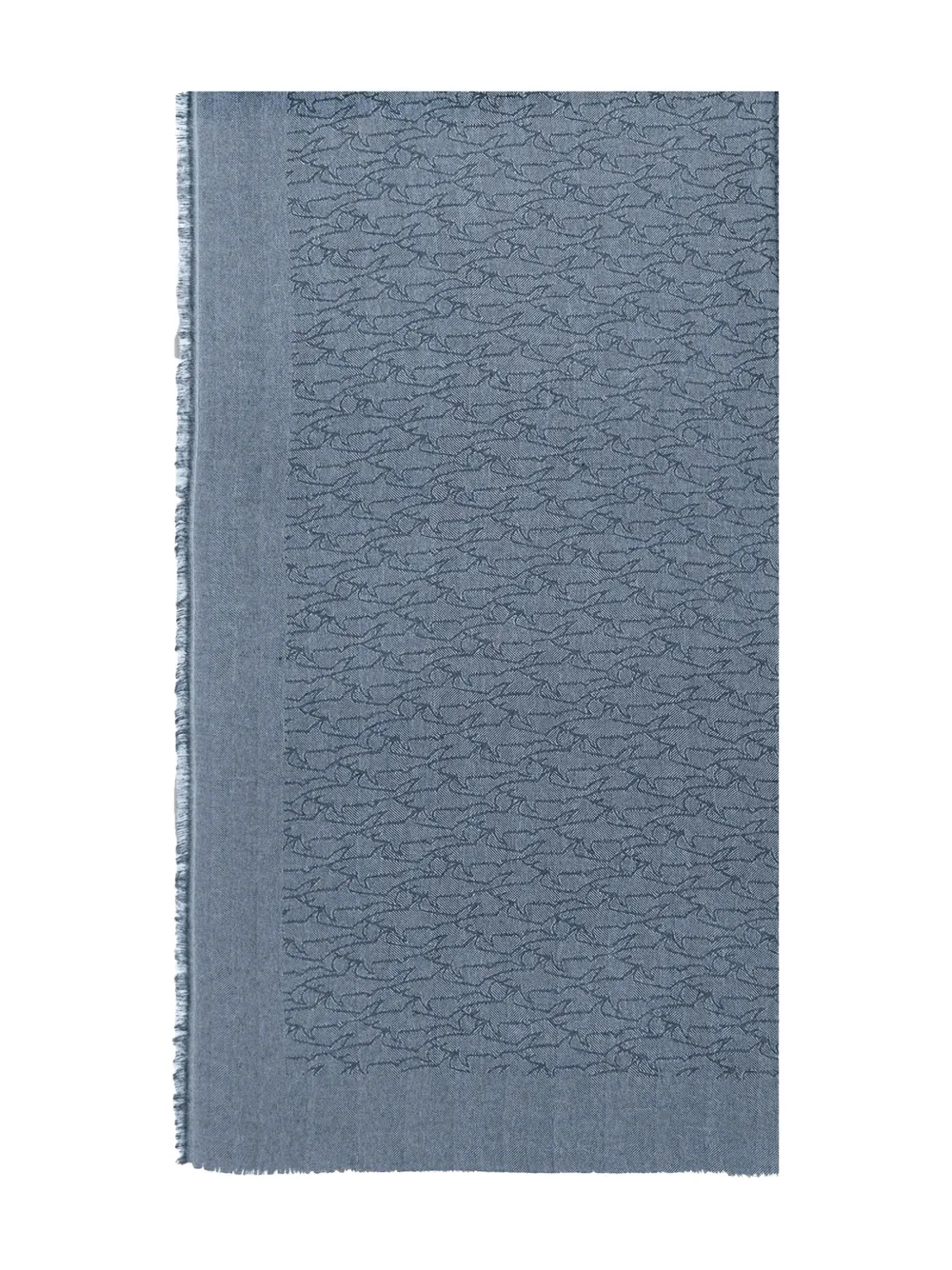 Paul & Shark logo-jacquard scarf - Blu
