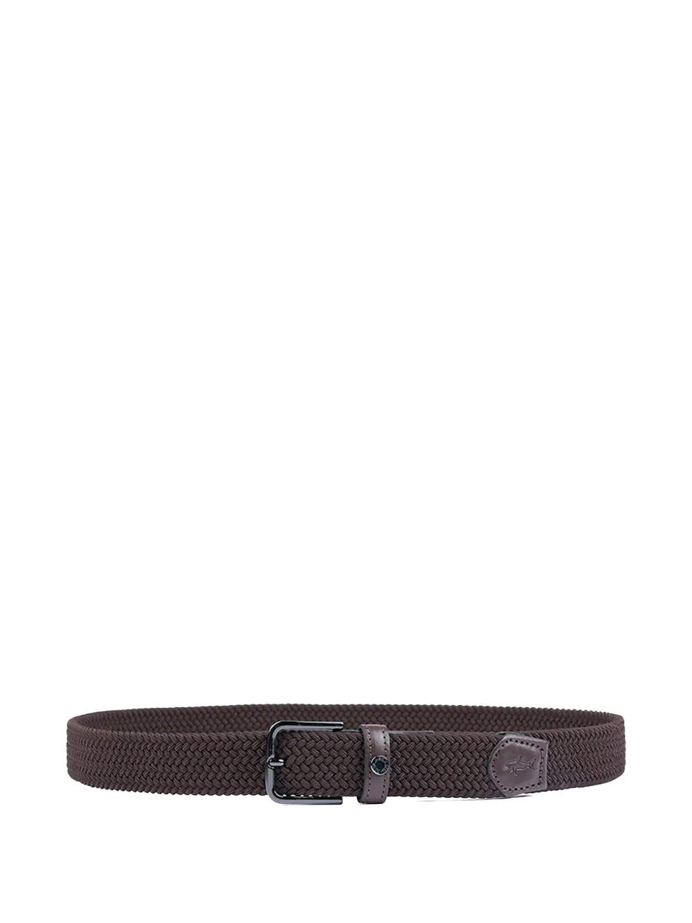 Paul & Shark leather-trim interwoven belt | Brown | Image 1