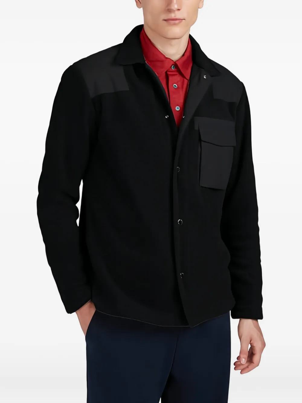 Paul & Shark fleece shirt - Zwart