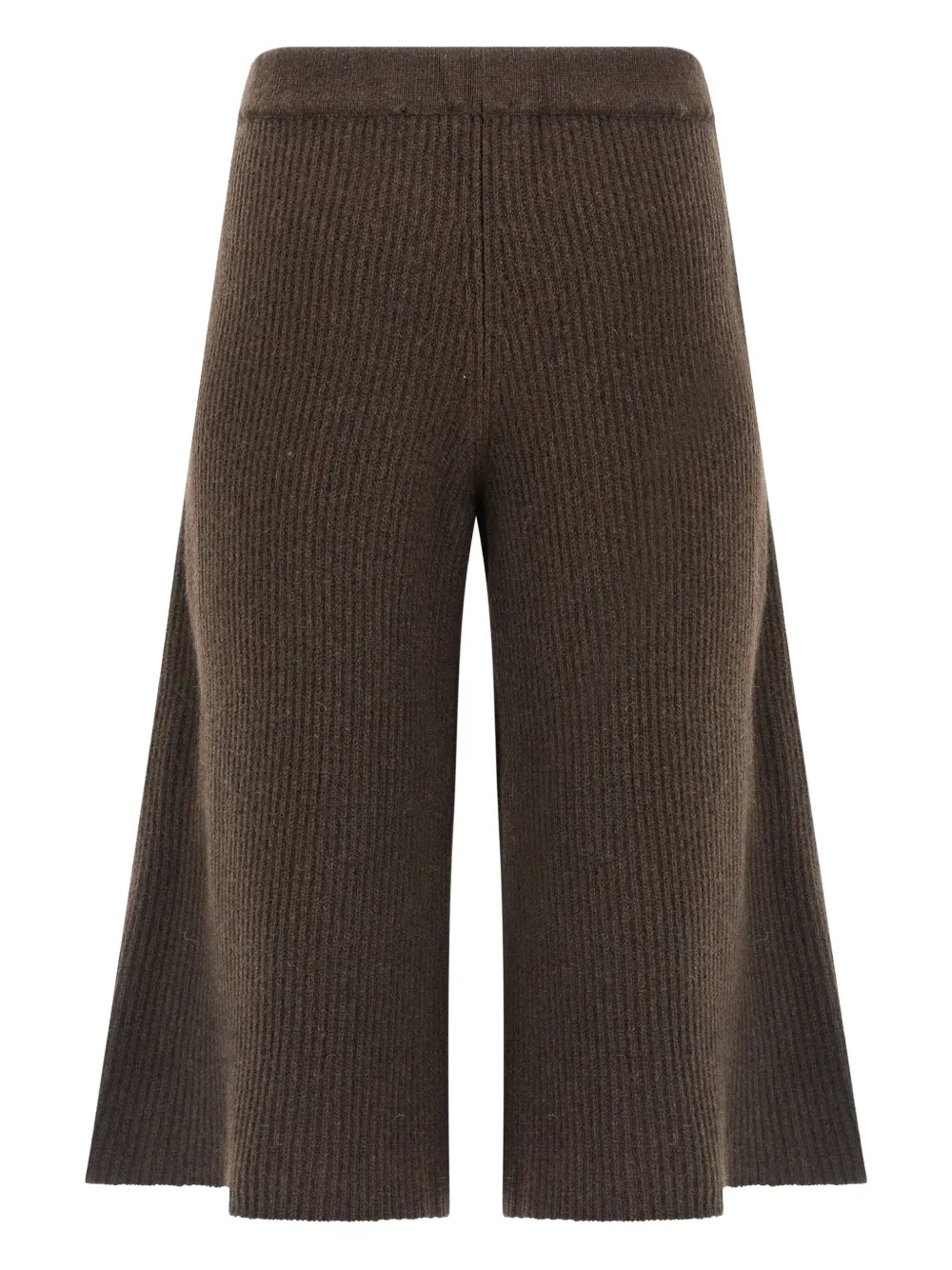 Nude Culotte Pants With Relaxed Silhouette And Side Pockets In Brown