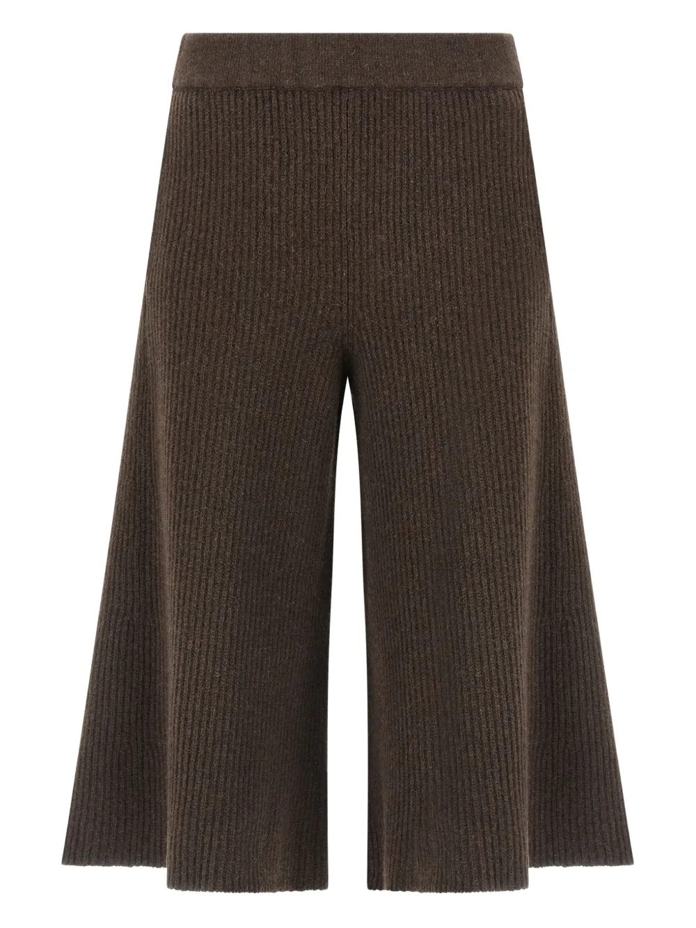 Nude ribbed cropped trousers | Cropped Pants | Image 2