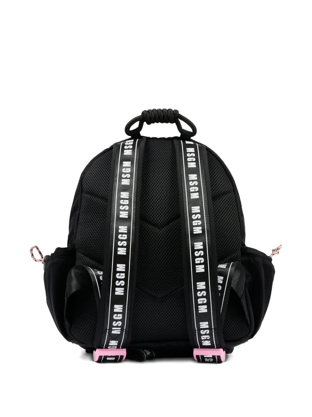 MSGM Kids Rugzak met logoband - Zwart