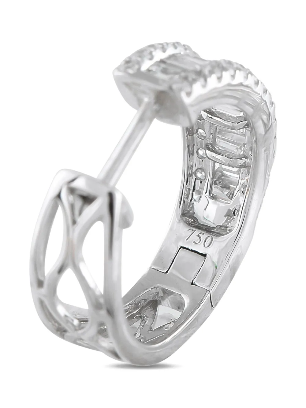 LB Exclusive 18K white gold diamond earrings | Image 2