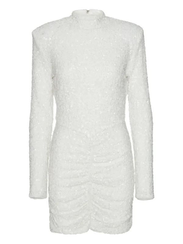 rotate white mini dress Bridal jacquard minidress in white - Rotate