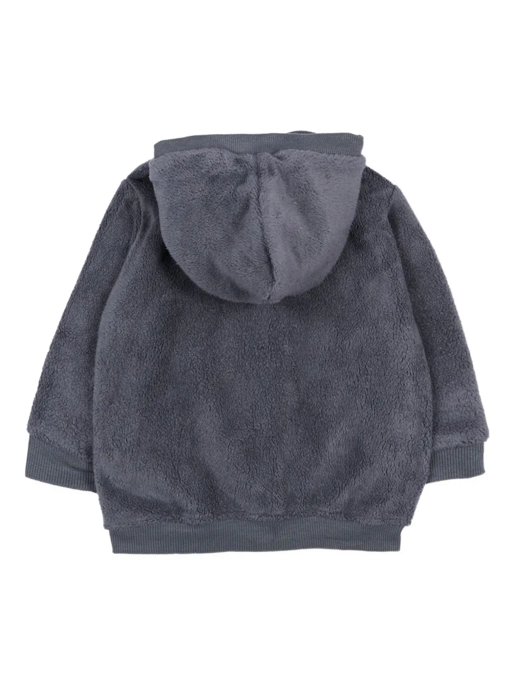 Bamboom Teddy Hooded Bomber Jacket In Gray