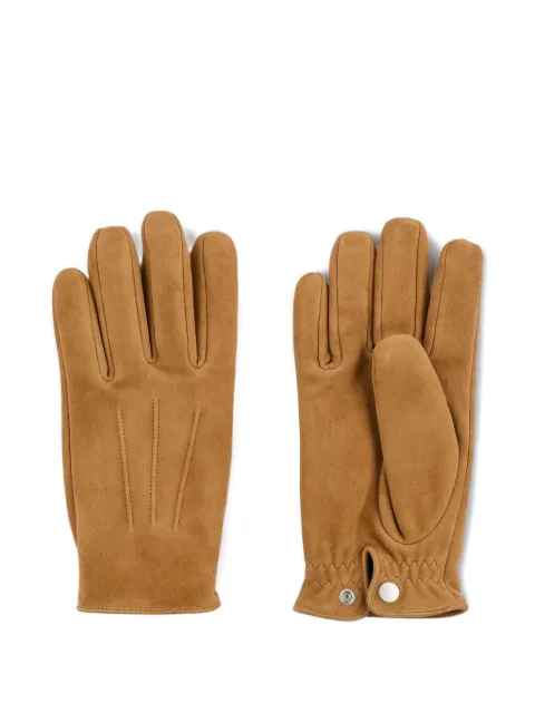 SANDRO press-stud suede gloves