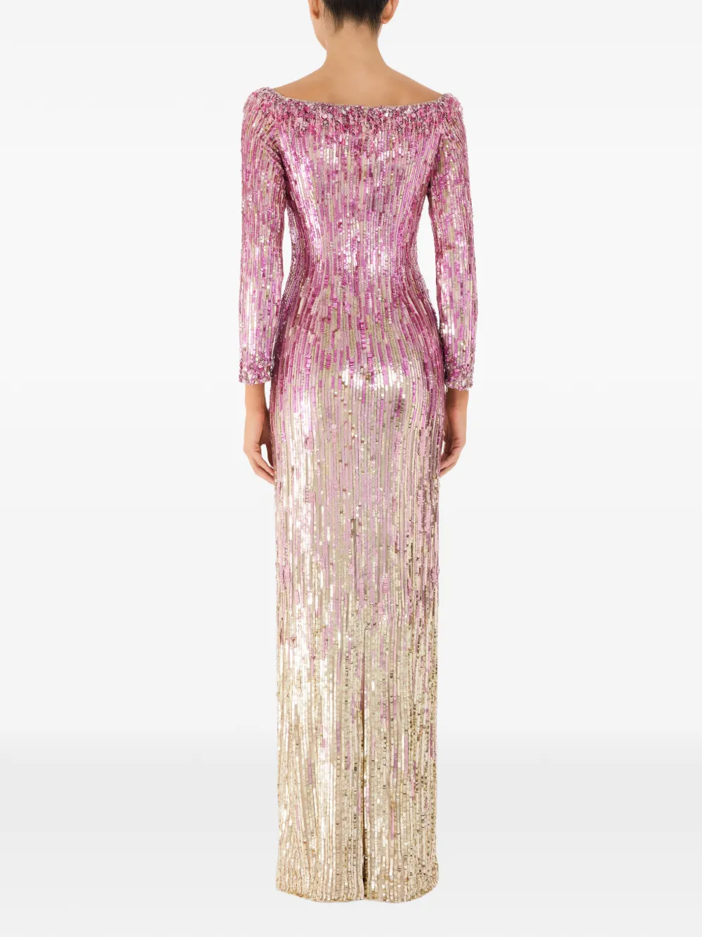  Jenny Packham Marnie Sequin Maxi Dress - Neutrals 