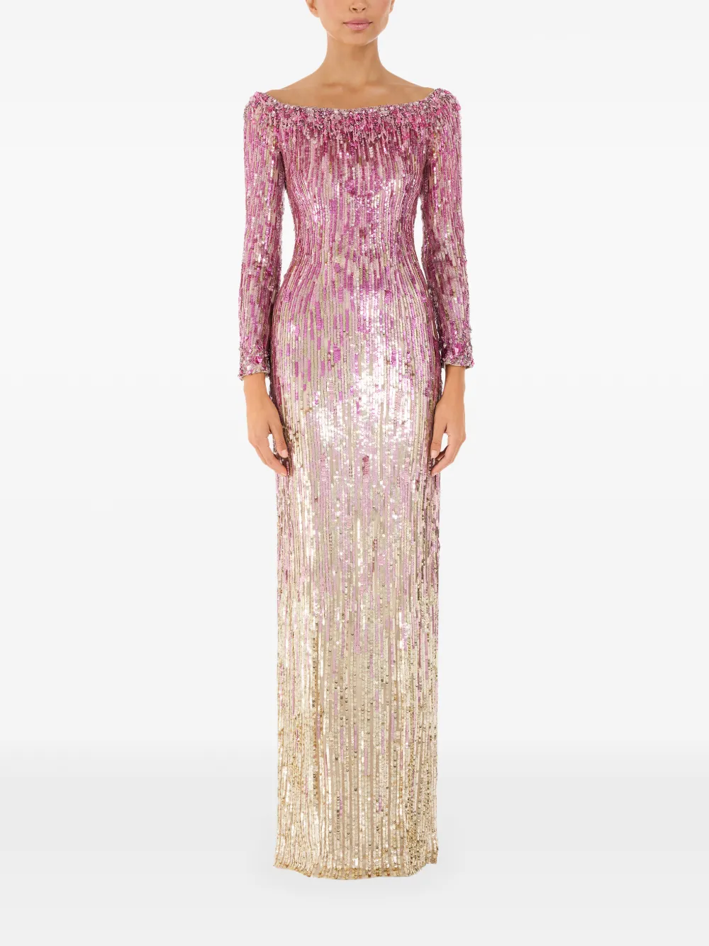  Jenny Packham Marnie Sequin Maxi Dress - Neutrals 