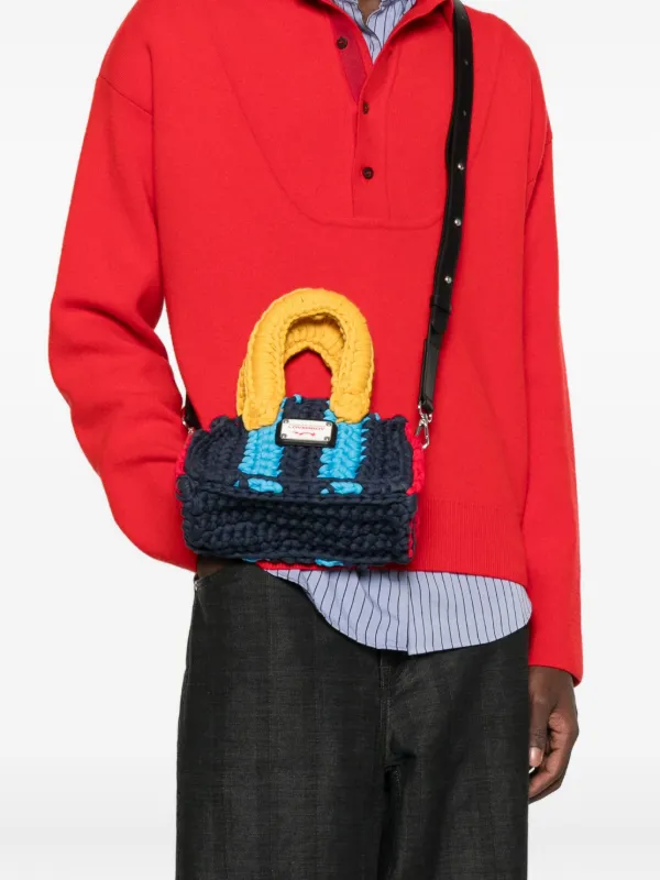 CHARLES JEFFREY LOVERBOY タータンチェック ロープバッグ Charles Jeffrey Loverboy Small Cotton Tote Bag | Blue | FARFETCH