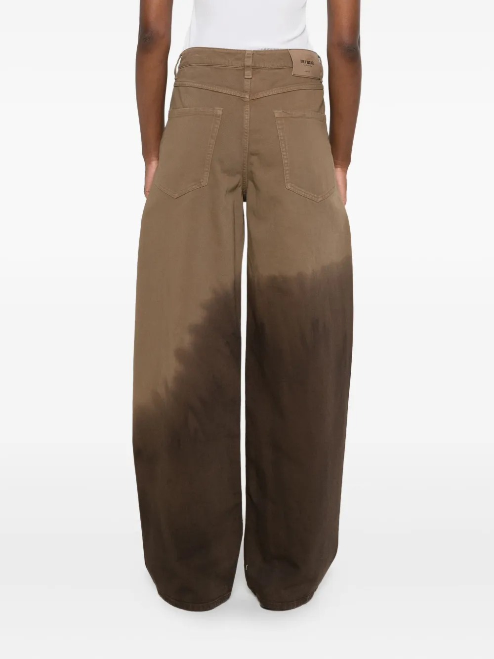 Uma Wang Wide Leg Regular Fit Trousers With Pockets In Brown