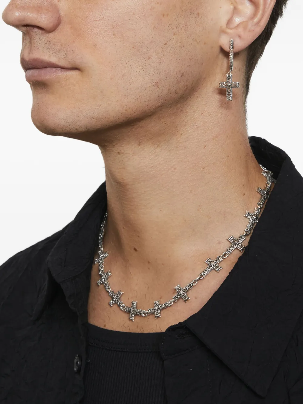 Emanuele Bicocchi Notre-Dame cross necklace | Men | Image 2