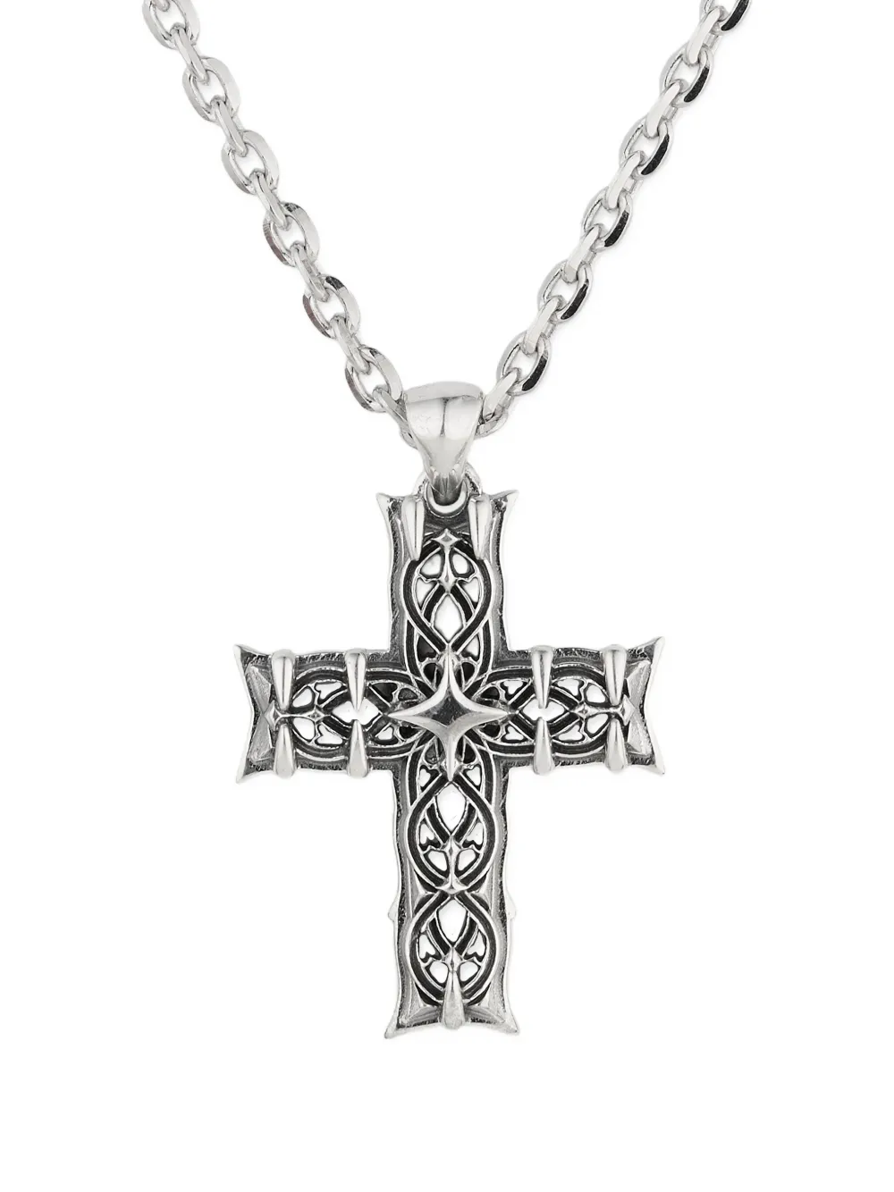 Emanuele Bicocchi Notre-Dame cross necklace - Argento