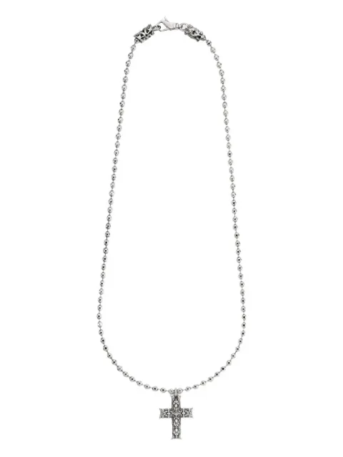 Emanuele Bicocchi beaded Notre-Dame cross chain necklace