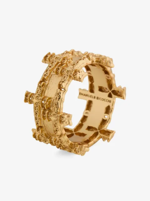 Emanuele Bicocchi Notre-Dame cross double-band ring