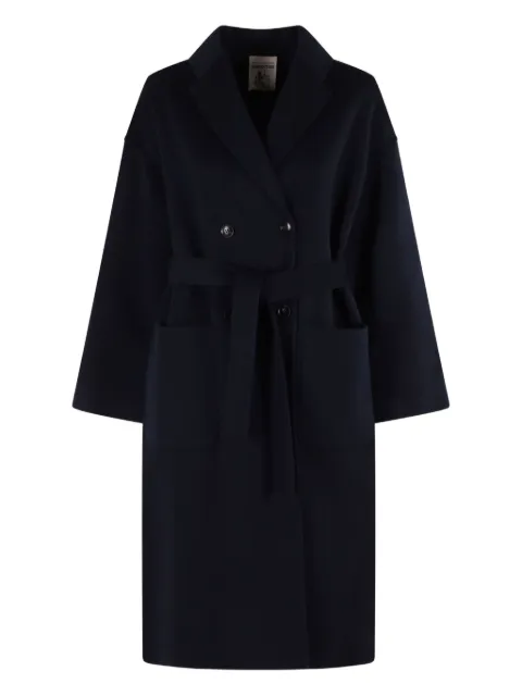 Semicouture double-breasted belted coat