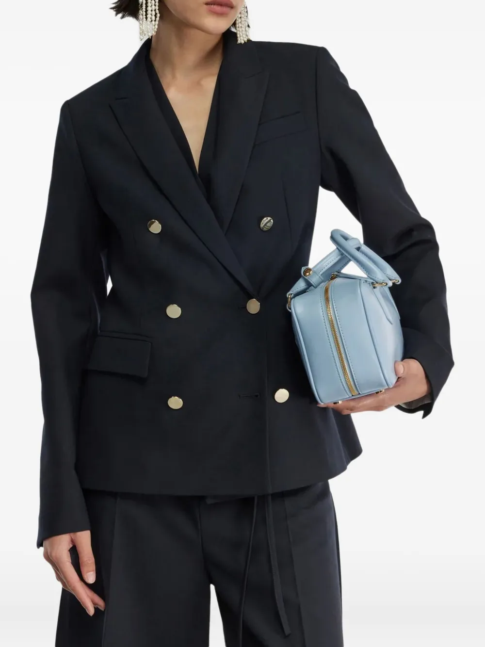 Semicouture Blazer met dubbele rij knopen Blauw