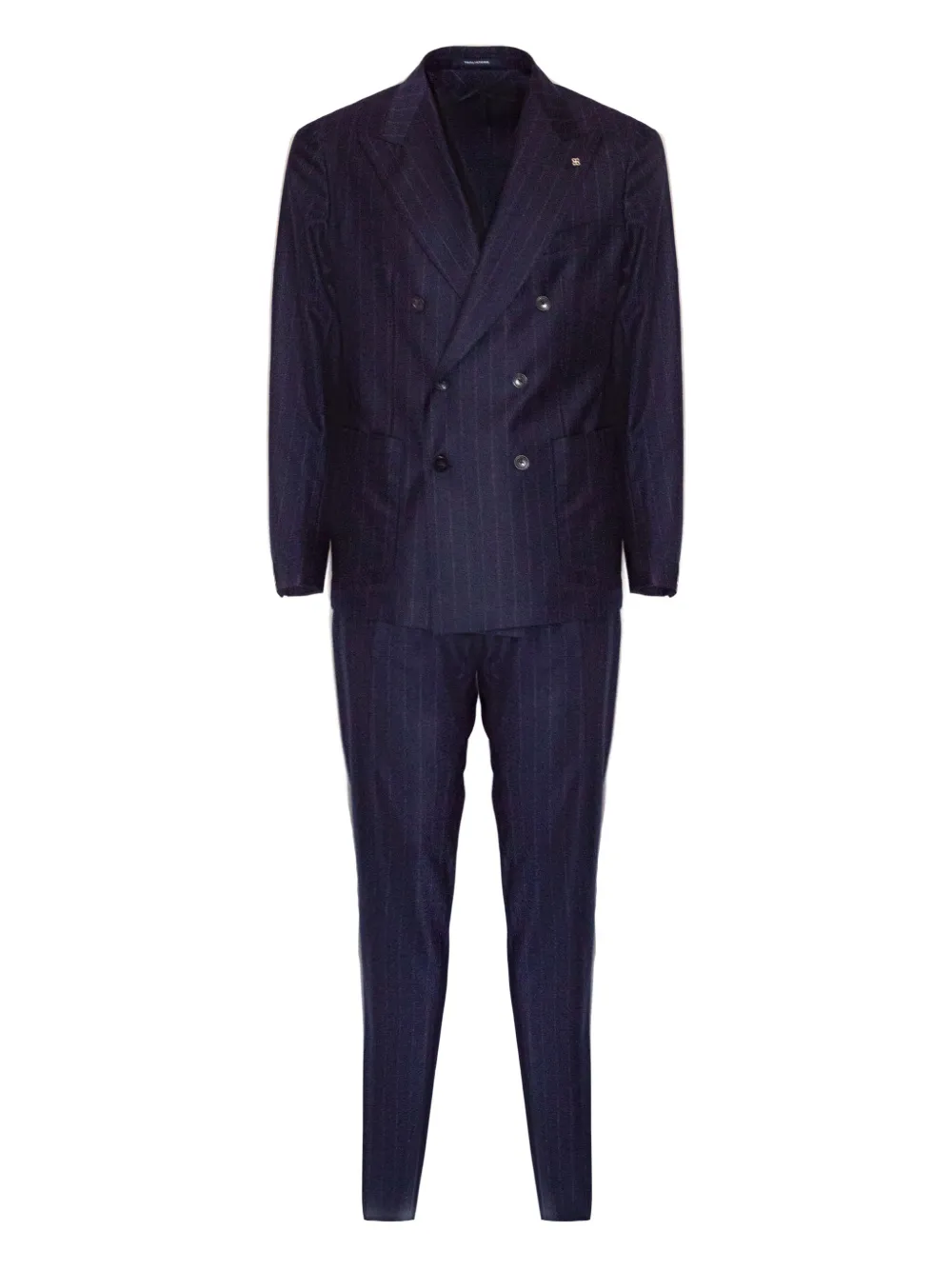 Tagliatore pinstriped button suit - Blu