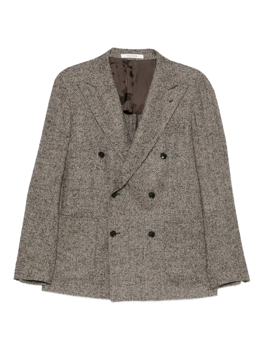 Tagliatore double-breasted wool jacket | Brown | Image 1