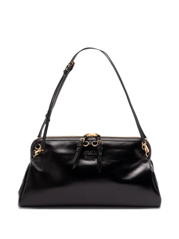 ショルダーバッグ MIU MIU 2WAY LEATHER SHOULDER HAND BAG Miu Miu Pocket Leather Shoulder Bag | Brown | FARFETCH