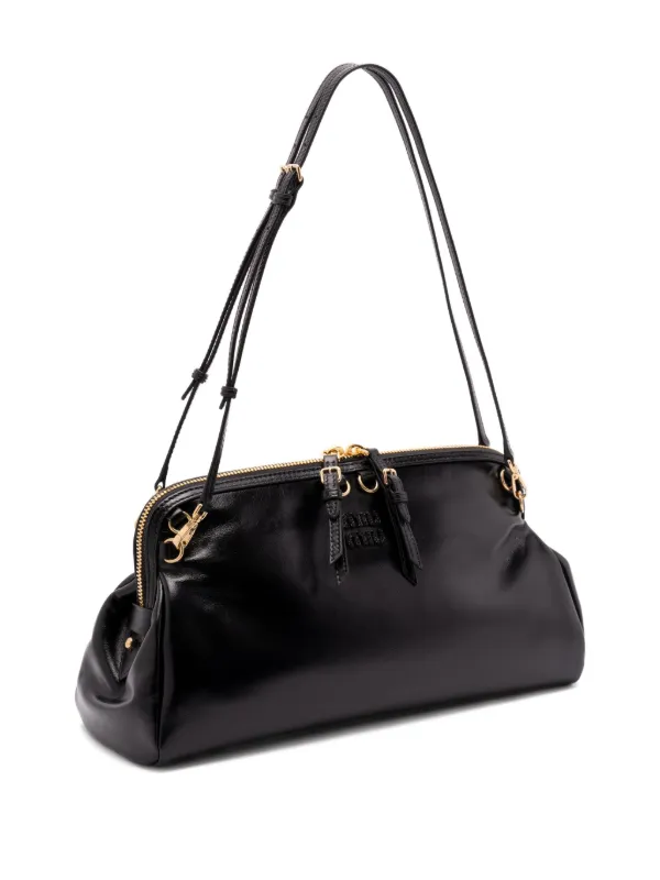 Miu Miu Leather Shoulder Bag | Black | FARFETCH