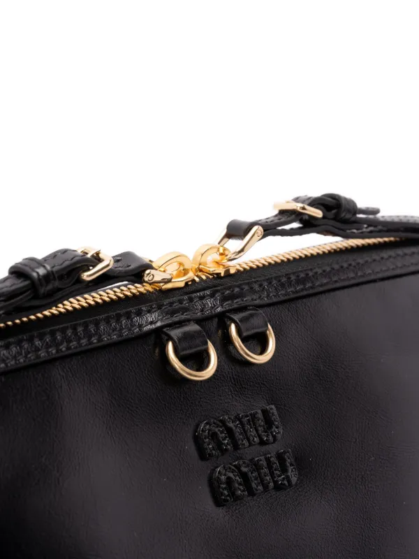 ショルダーバッグ MIU MIU 2WAY LEATHER SHOULDER HAND BAG Miu Miu Pocket Leather Shoulder Bag | Brown | FARFETCH