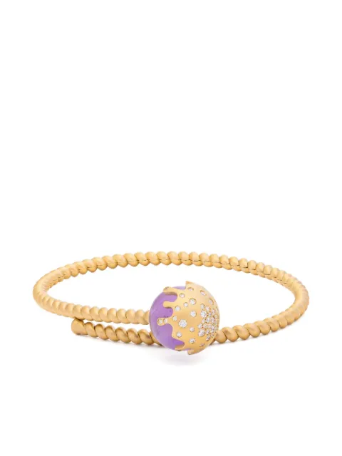 Mimia Leblanc pulsera Melting Lollipop en oro amarillo de 18kt con diamantes y amatista