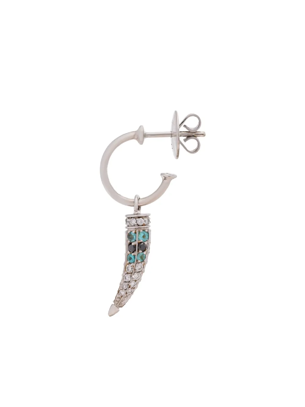 ARA VARTANIAN 18K white gold  Horn diamonds and tourmaline earring | Image 2