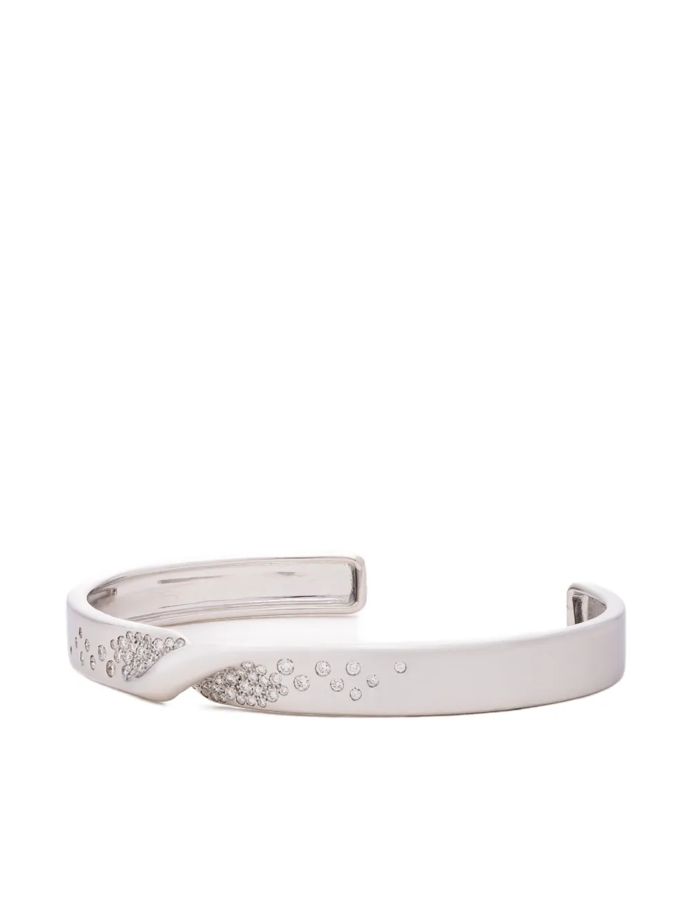 Mimia Leblanc 18k White Gold Fatale Diamond Bracelet In Silver